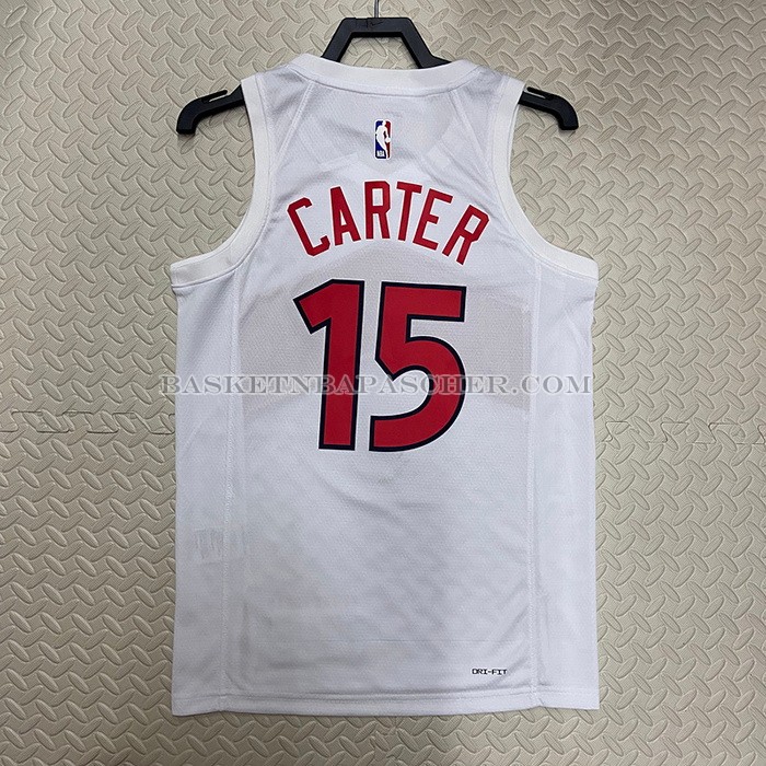 Maillot Tornto Raptors Vince Carter NO 15 Association 2022-23 Blanc